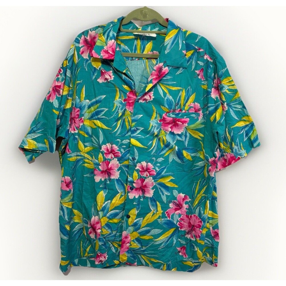 Vintage Hilo Hattie’s Men’s Hawaiian Shirt Short Sleeve 3XL Multi Floral Retro